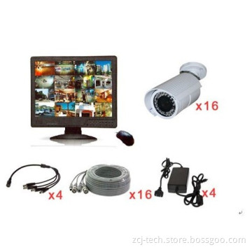 16CH H. 264 DVR Kits 420tvl Indoor/ Outdoor CCTV Camera Security System (DVR1816T57A-D7540F)